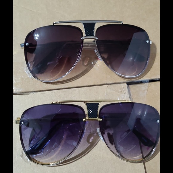 Mesh Wire Round Sunglasses Women Brand new Metal - Picture 3 of 3